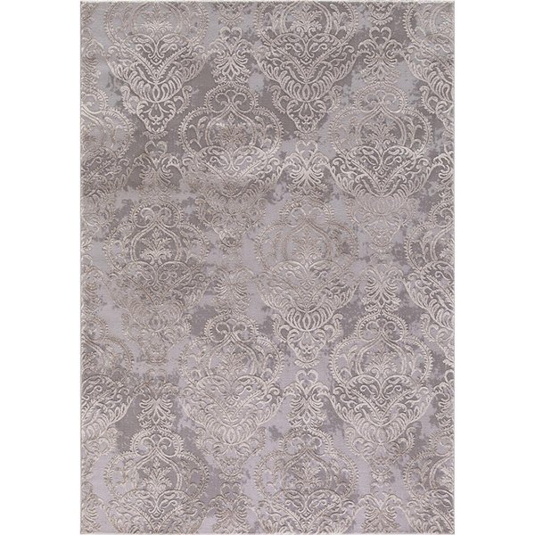 Concord Global 5 ft. 3 in. x 7 ft. 3 in. Thema Lancing - Ivory, Gray 29415